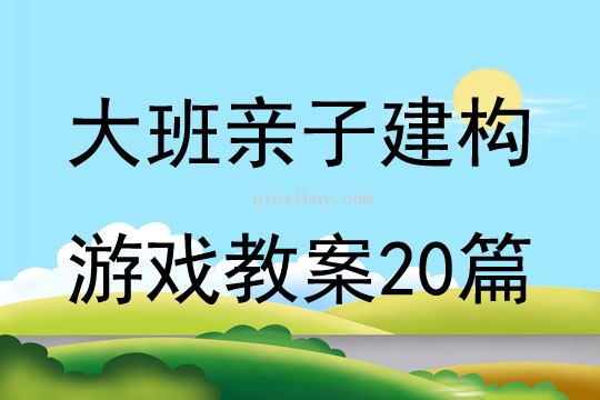 大班親子建構游戲教案20篇