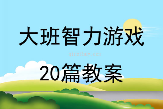 大班智力游戲20篇教案