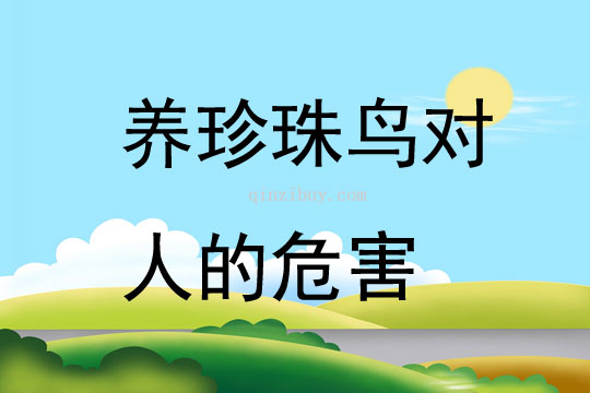 養(yǎng)珍珠鳥對人的危害