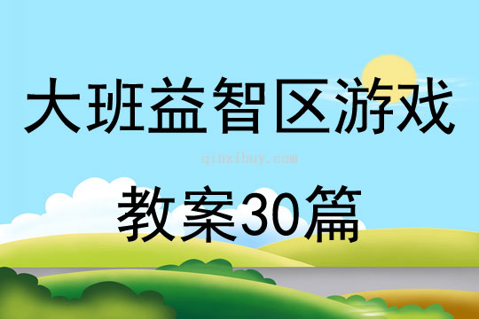 大班益智區游戲教案30篇