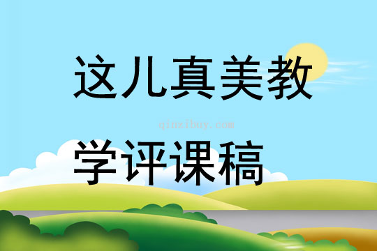 這兒真美教學評課稿