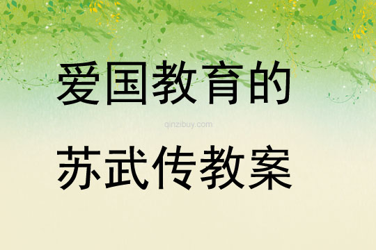 愛(ài)國(guó)教育的蘇武傳教案