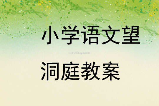 小學語文望洞庭教案