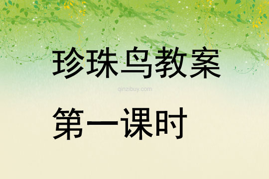 珍珠鳥教案第一課時