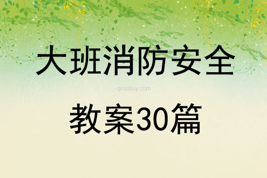 大班消防安全教案30篇