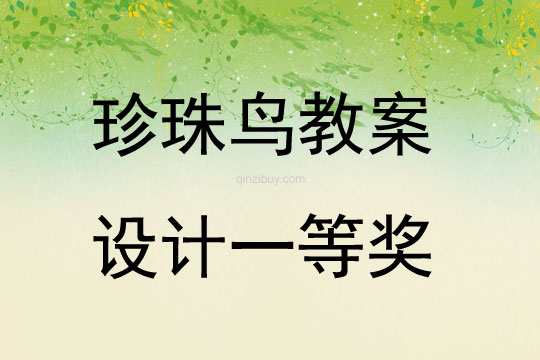 珍珠鳥教案設計一等獎
