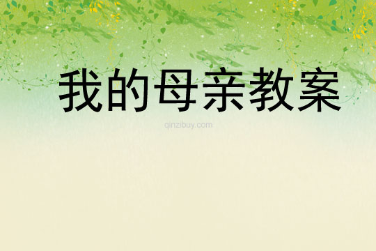我的母親教案