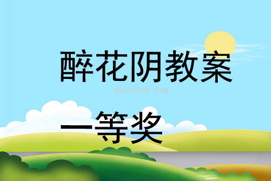醉花陰教案一等獎