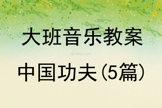 大班音樂教案中國功夫(5篇)