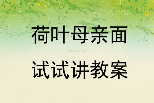 荷葉母親面試試講教案