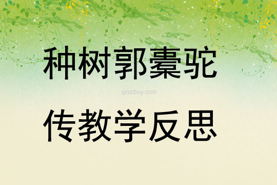 種樹郭橐駝傳教學反思