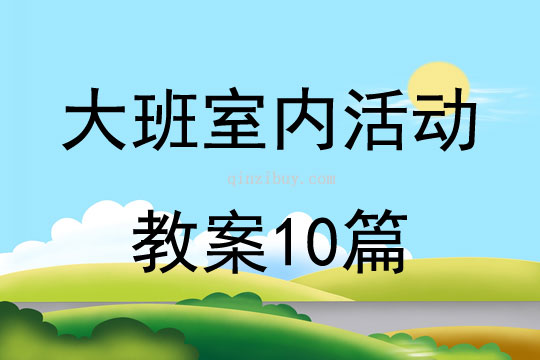 大班室內活動教案10篇