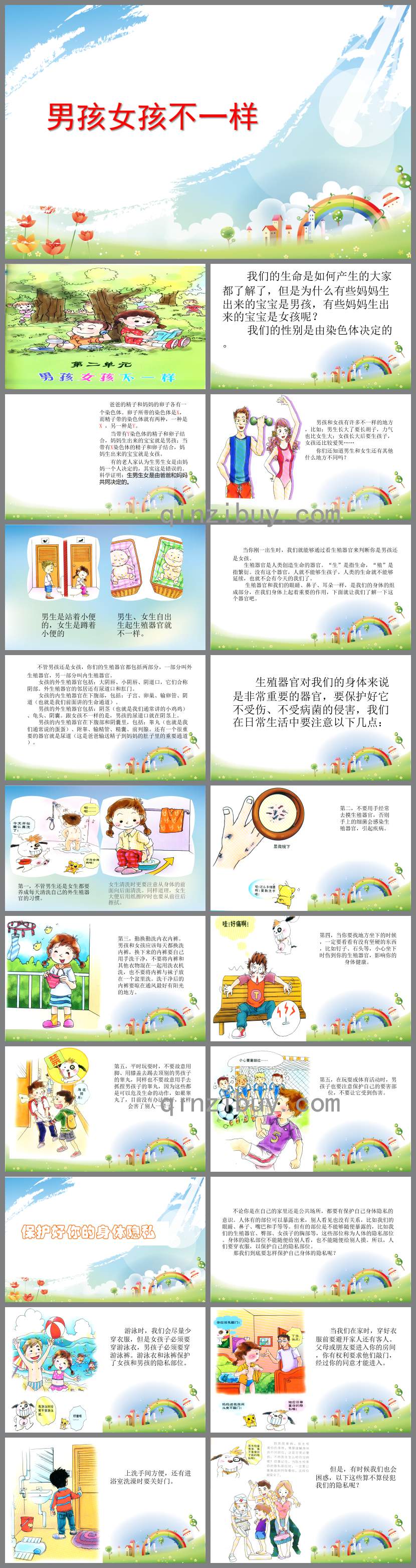 男孩女孩不一樣PPT課件教案圖片