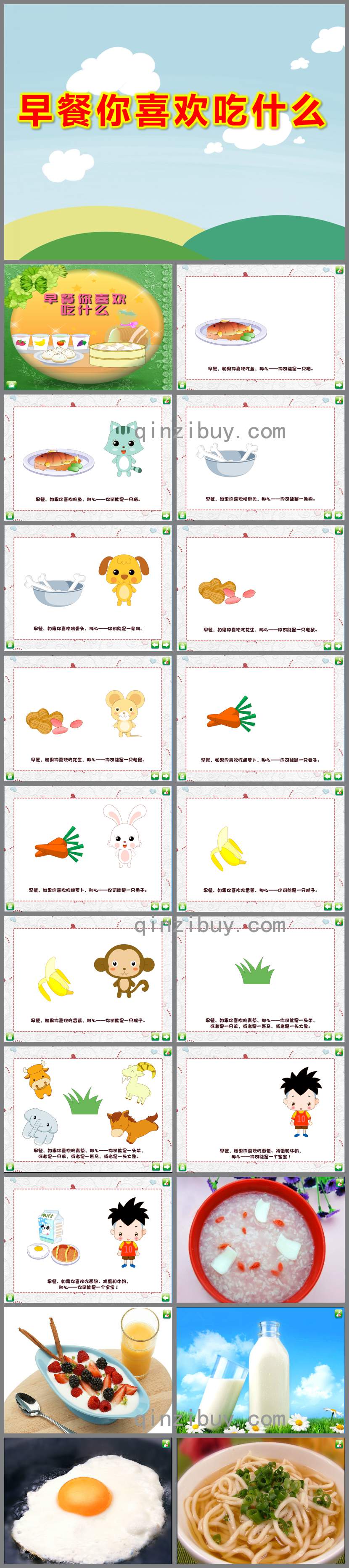 中班健康早餐你喜歡吃什么PPT課件教案