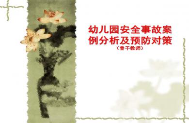 幼兒園骨干教師安全培訓PPT課件