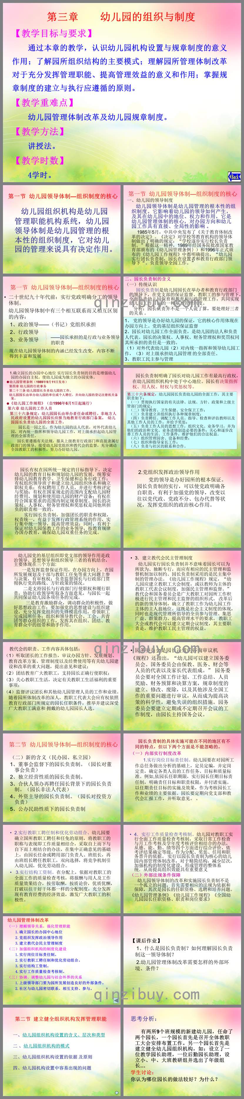 幼兒園的組織與制度匯編PPT課件