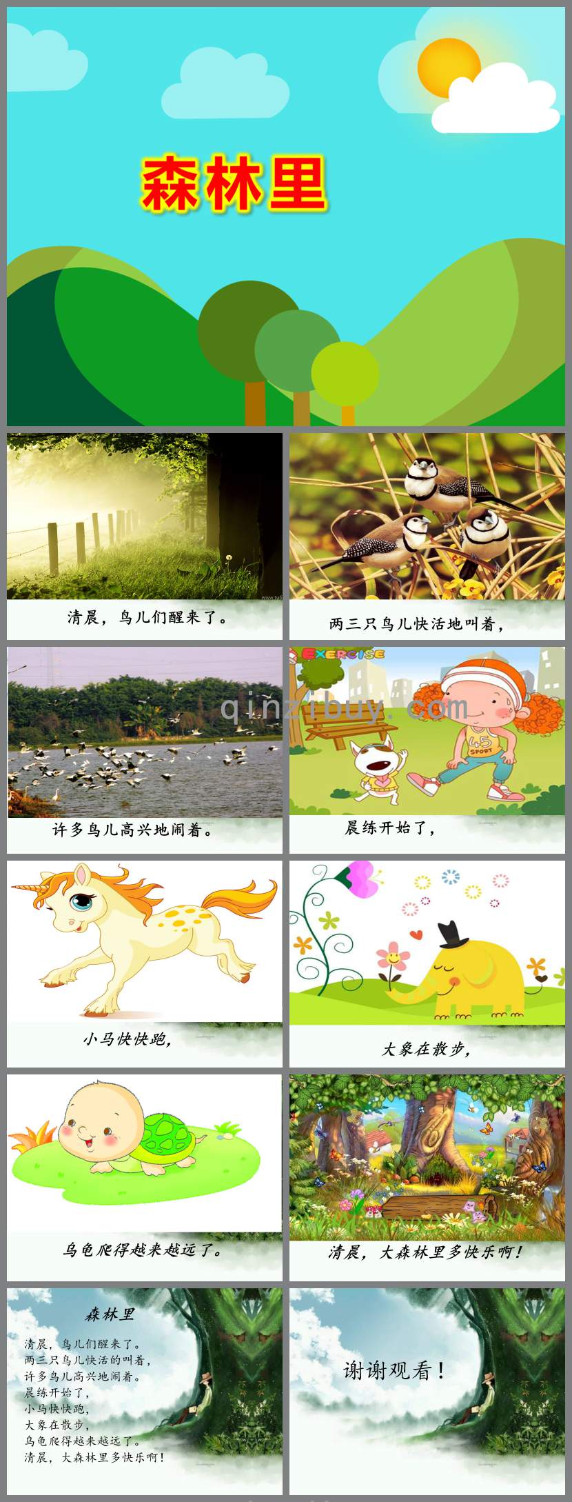 森林里PPT課件教案圖片