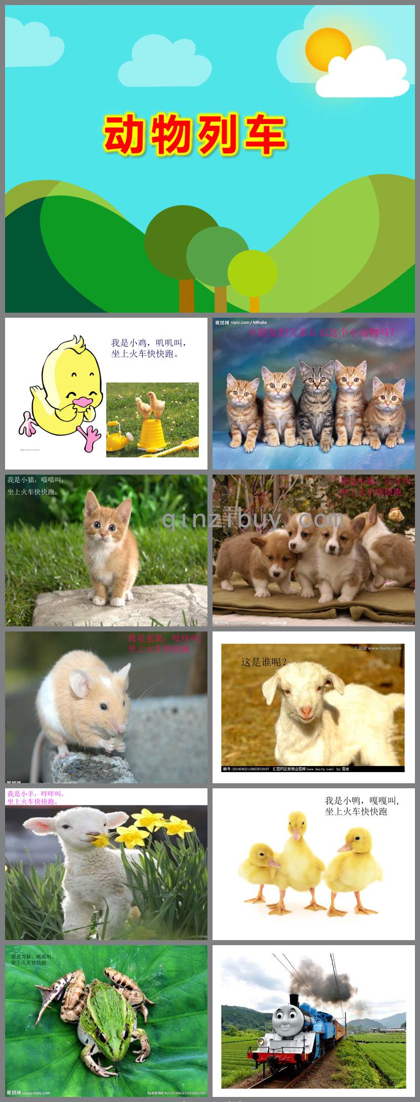 動物列車PPT課件教案圖片