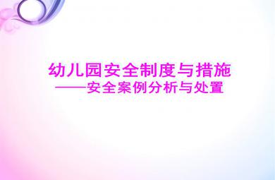 幼兒園安全制度與實施PPT課件