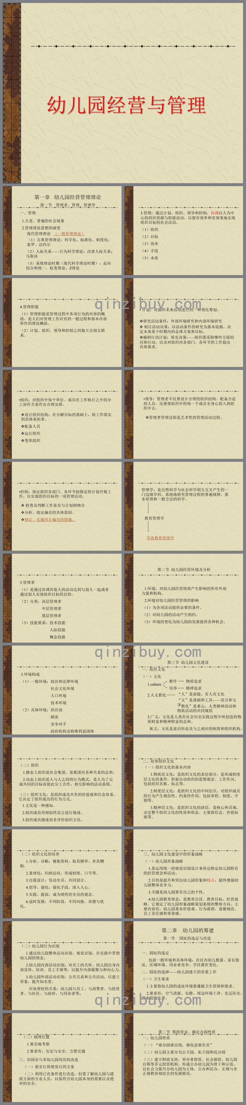 幼兒園經(jīng)營管理理論P(yáng)PT課件