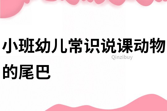 小班幼兒常識說課：動物的尾巴