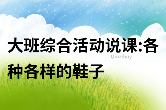 大班綜合活動說課:各種各樣的鞋子
