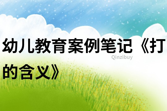 幼兒教育案例筆記《打的含義》