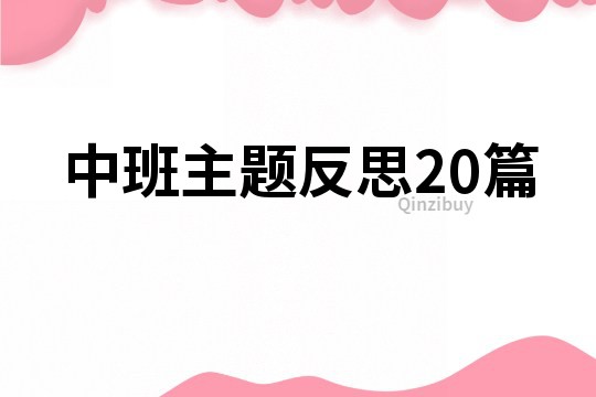 中班主題反思20篇