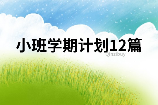 小班學期計劃12篇