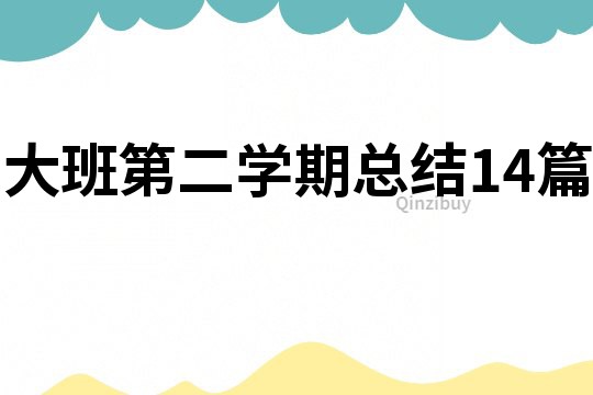 大班第二學期總結14篇