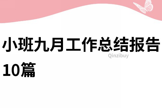 小班九月工作總結報告10篇