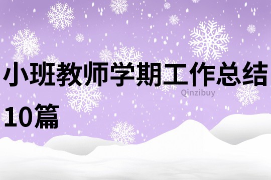 小班教師學(xué)期工作總結(jié)10篇