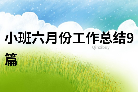 小班六月份工作總結9篇