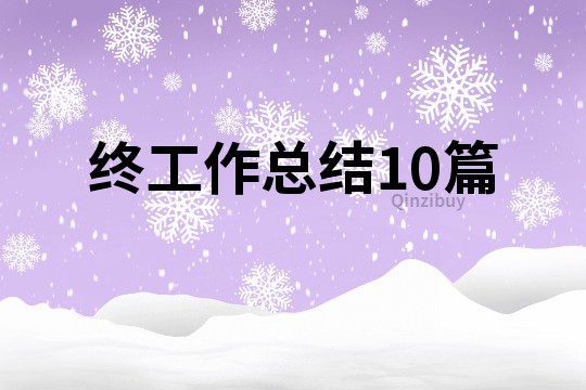 終工作總結(jié)10篇