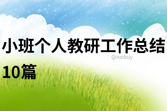 小班個人教研工作總結10篇