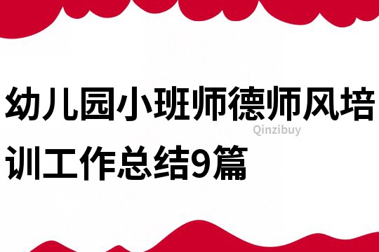 幼兒園小班師德師風培訓工作總結9篇