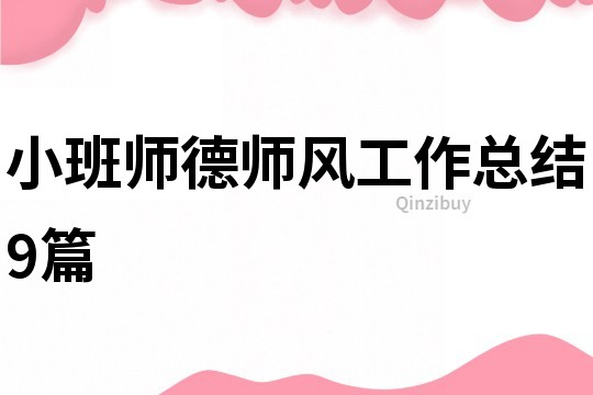 小班師德師風工作總結9篇