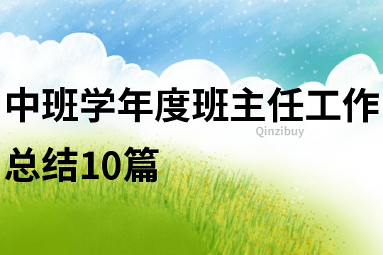 中班學(xué)年度班主任工作總結(jié)10篇