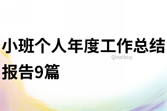 小班個(gè)人年度工作總結(jié)報(bào)告9篇