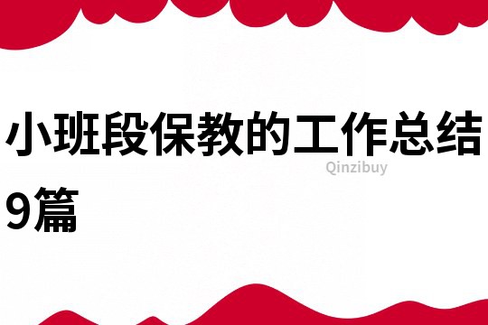 小班段保教的工作總結(jié)9篇