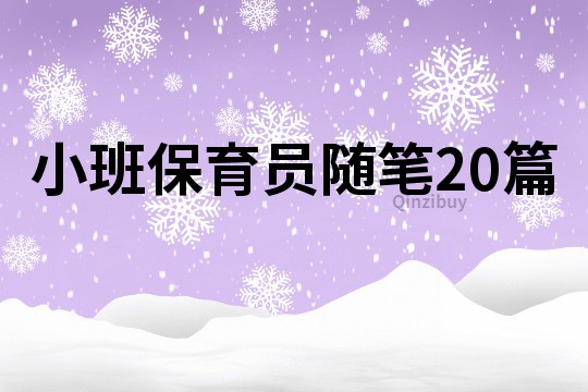 小班保育員隨筆20篇
