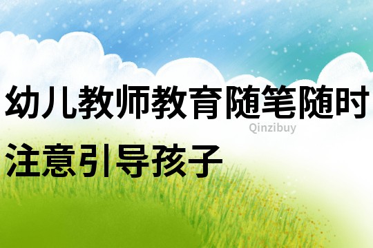 幼兒教師教育隨筆：隨時(shí)注意引導(dǎo)孩子