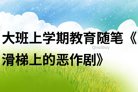 大班上學(xué)期教育隨筆《滑梯上的惡作劇》