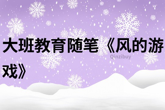 大班教育隨筆《風的游戲》