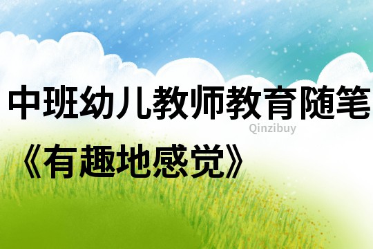 中班幼兒教師教育隨筆《有趣地感覺》