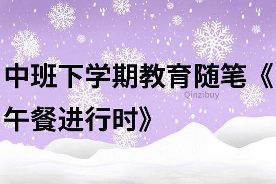 中班下學(xué)期教育隨筆《午餐進(jìn)行時》