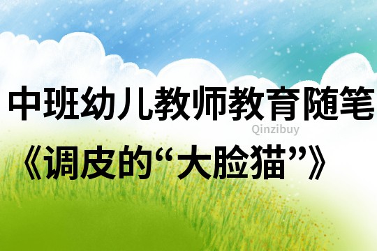中班幼兒教師教育隨筆《調(diào)皮的“大臉貓”》