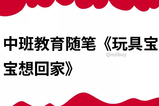 中班教育隨筆《玩具寶寶想回家》
