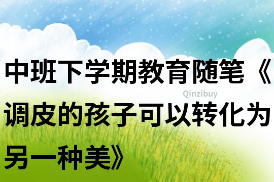中班下學(xué)期教育隨筆《調(diào)皮的孩子可以轉(zhuǎn)化為另一種美》