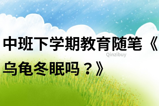 中班下學(xué)期教育隨筆《烏龜冬眠嗎？》